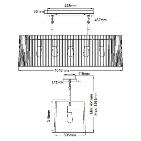 Pendant Lamp Linara (5 lights)