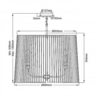 Lámpara de techo Linara (6 luces)