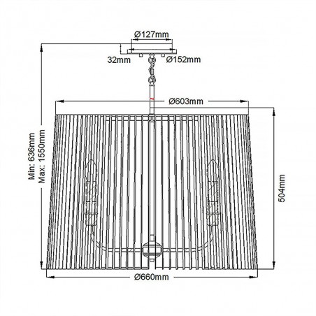 Lámpara de techo Linara (6 luces)