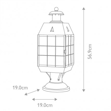 Outdoor Pedestal Lamp Nantucket