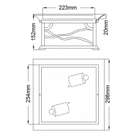Outdoor Ceiling Flush Light Morris