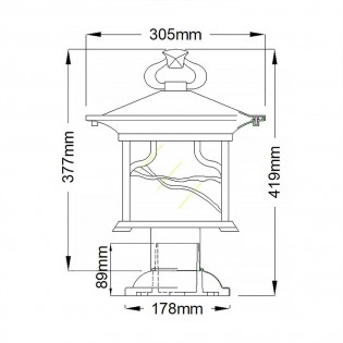 Outdoor Pedestal Lamp Morris