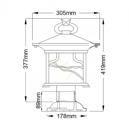 Outdoor Pedestal Lamp Morris