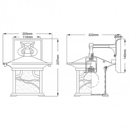 Aplique de pared de de exterior Morris