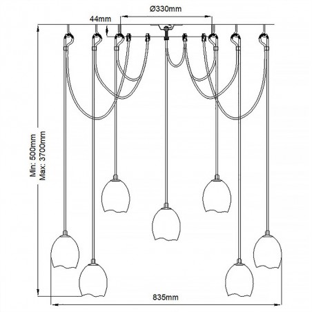 Pendant Lamp Nula (12 lights)