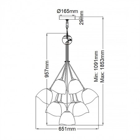 Pendant Lamp Nula (15 lights)