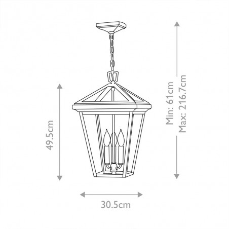 Outdoor Pendant Lamp Alford Place (3 lights)
