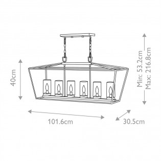 Outdoor Pendant Lamp Alford Place (6 lights)