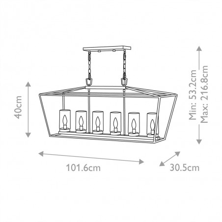 Outdoor Pendant Lamp Alford Place (6 lights)
