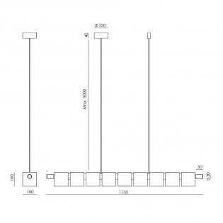 LED Pendant Lamp Cubic (35W)