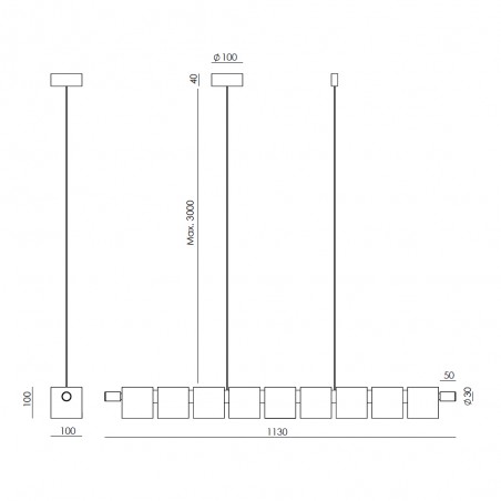 LED Pendant Lamp Cubic (35W)