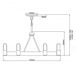 Pendant Lamp Silas (6 lights)