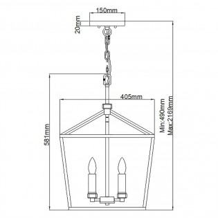 Pendant Lamp Stinson L (4 lights)
