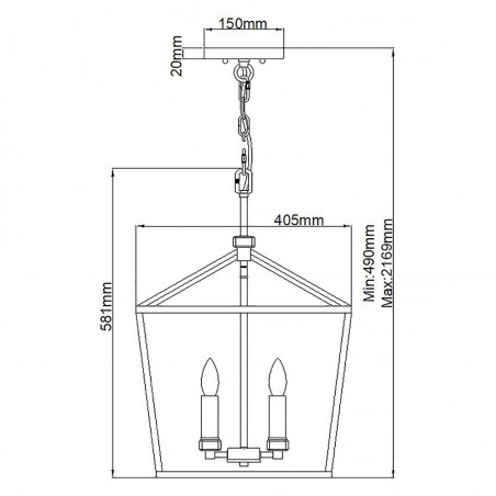 Pendant Lamp Stinson L (4 lights)