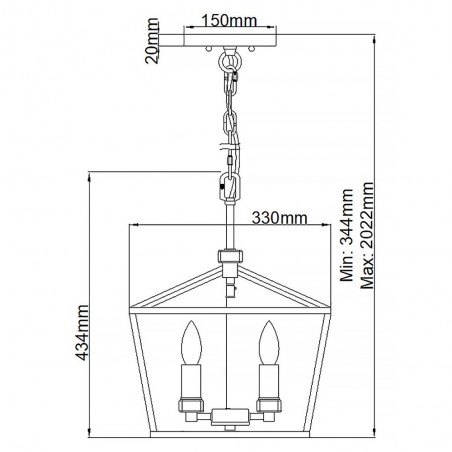 Pendant Lamp Stinson M (4 lights)