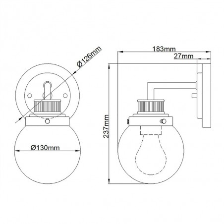 Aplique de pared para baños Poppy