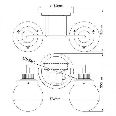 Aplique de pared para baños Poppy (2 luces)