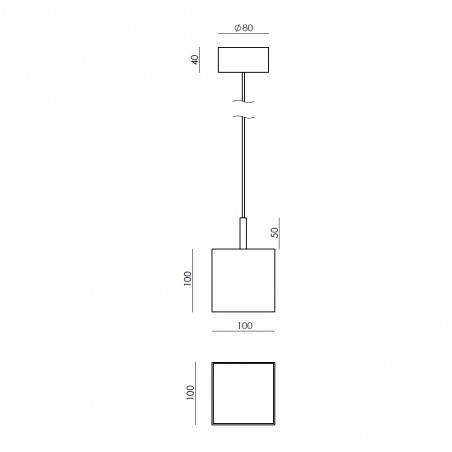 Lámpara de techo Cubic