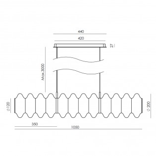 LED Pendant Lamp Vitree (28W)