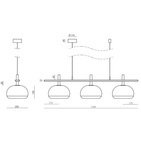 Pendant Lamp Cloud (3 lights)