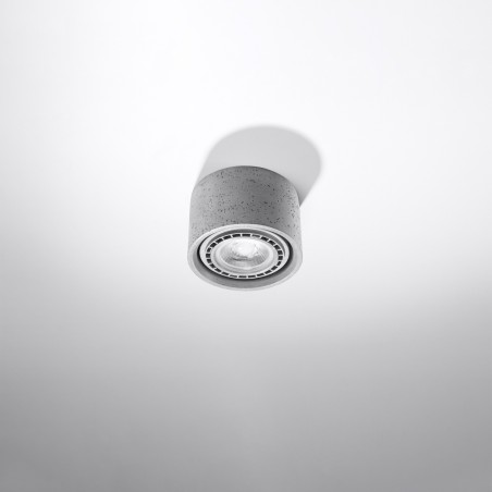 Noto 1-light surface spotlight, cement