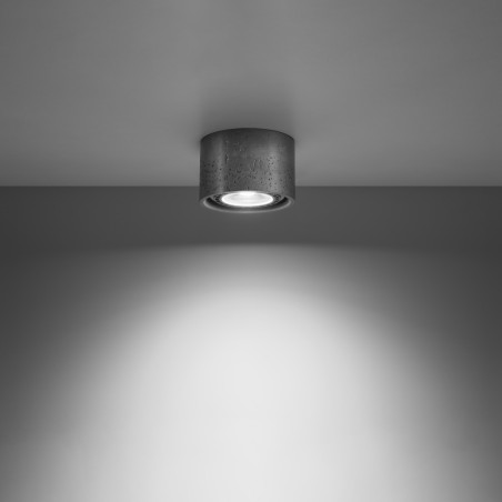 Noto 1-light surface spotlight, cement