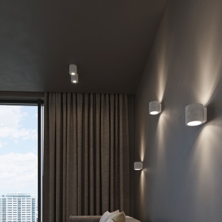 Inba wall light with cement finish