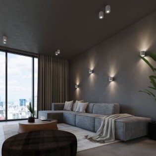 Inba wall light with cement finish