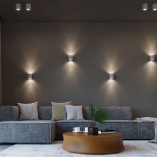 Inba wall light with cement finish