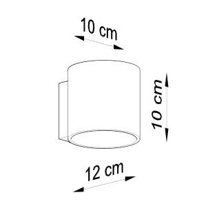 Inba wall light with cement finish
