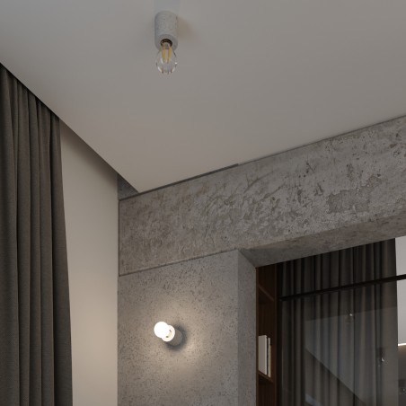 Lion cement wall light