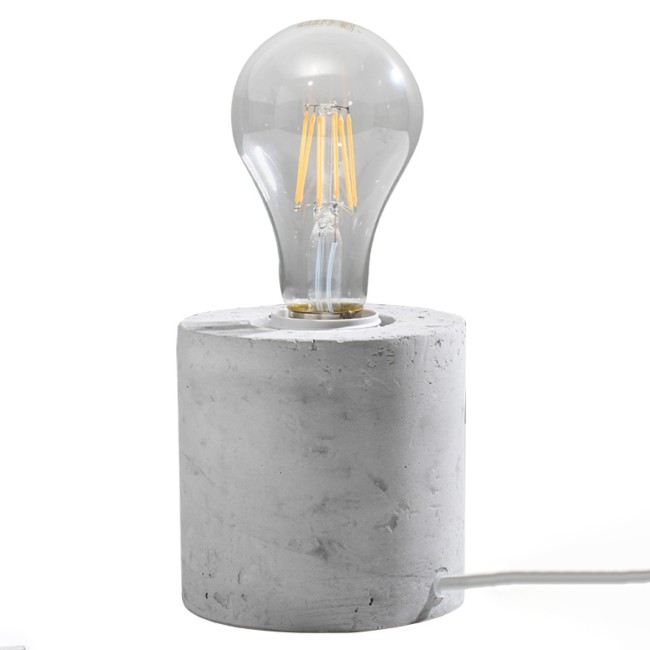 Lion cement table lamp
