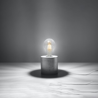 Lion cement table lamp