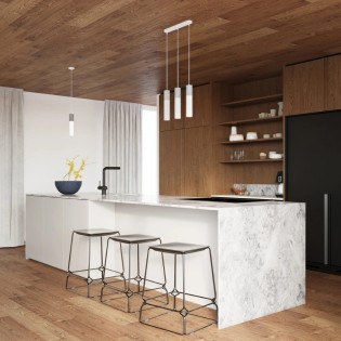 Nivoto white pendant lamp, 3 lights