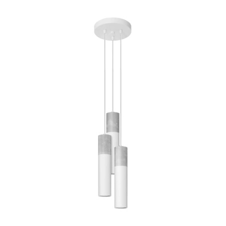 Nivoto white pendant lamp, 3 lights
