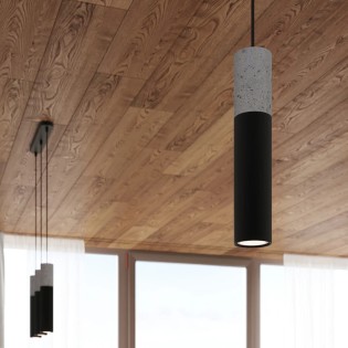 Nivoto black pendant lamp, 3 lights