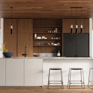 Nivoto black pendant lamp, 3 lights