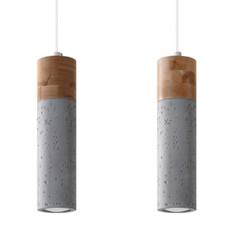 Nato grey pendant lamp, 2 lights