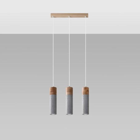 Nato grey pendant lamp, 3 lights