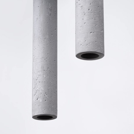 Vacu 3-light pendant lamp, cement