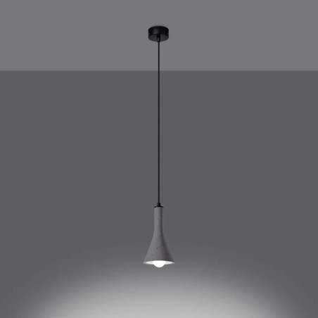 Lámpara colgante Alna 1 luz, cemento