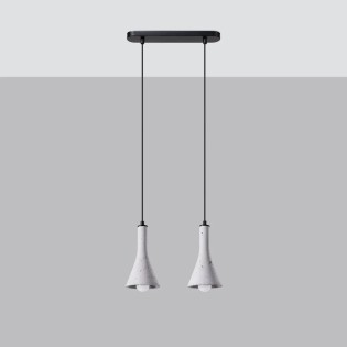 Alna 2-lights pendant lamp, cement