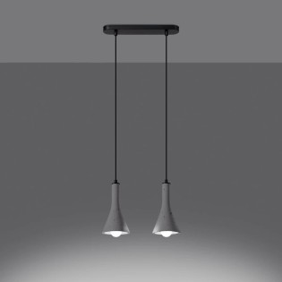 Alna 2-lights pendant lamp, cement