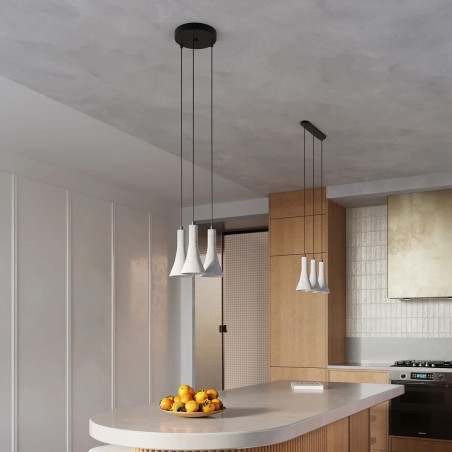 Alna 3-lights pendant lamp, cement