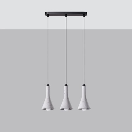 Alna 3-lights pendant lamp, cement