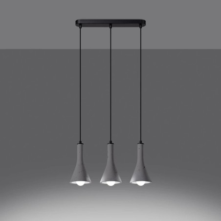 Alna 3-lights pendant lamp, cement