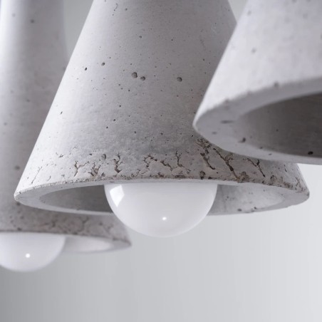 Alna 3-lights pendant lamp, cement