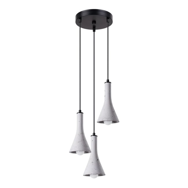 Alna 3-lights pendant lamp, cement