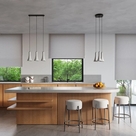Alna 3-lights pendant lamp, cement