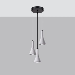Alna 3-lights pendant lamp, cement